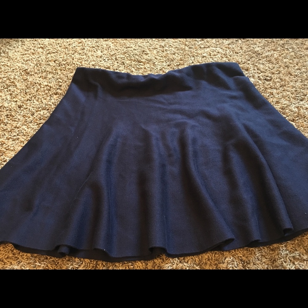 Navy Blue Flutter Skirt